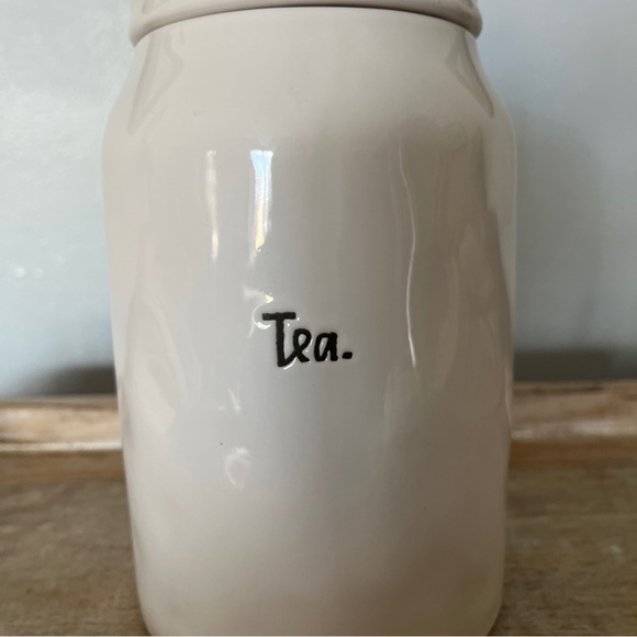 Rae Dunn Artisan Collection By Magenta TEA Canister Script Letters Dimples - Picture 2 of 9